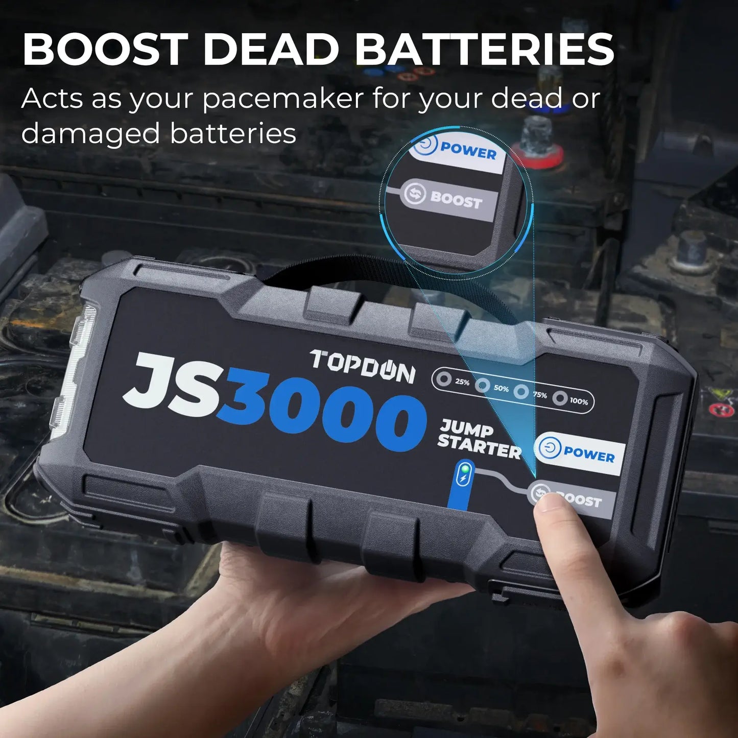 TOPDON JS3000 – Démarreur Batterie 3000A