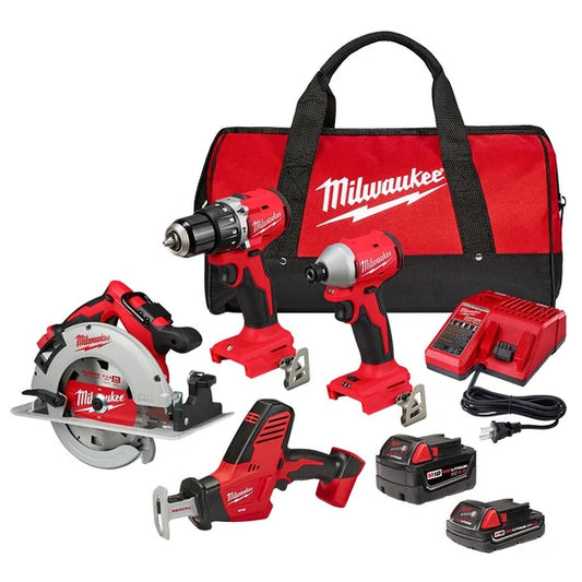 Kit combinado de 4 herramientas Milwaukee M18