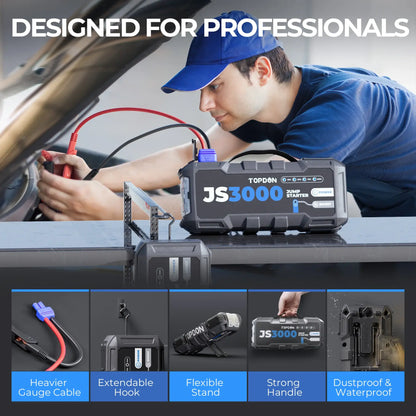 TOPDON JS3000 – Démarreur Batterie 3000A